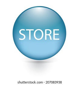Store word blue button 