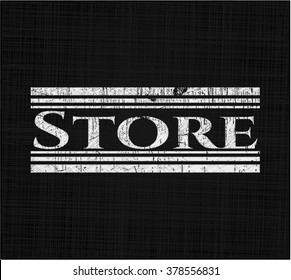 Store written on a chalkboard
