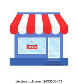 Storefont shop icon. Store building vector illustration.