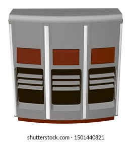Storefront air conditioning. Front view. 3D. Vector illustration.