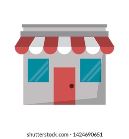 Storefront of bussiness ecommerce isolated vector illustration graphic design