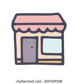 storefront color vector doodle simple icon design