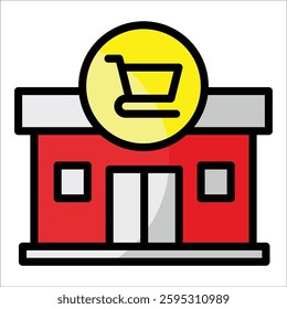 Storefront Icon Element For Design