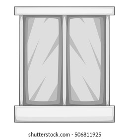 Storefront icon. Gray monochrome illustration of storefront vector icon for web design