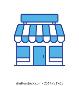 Storefront icon isolated on a white background. Vector illustration.