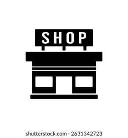 storefront icon, modern vector isolated on white background.