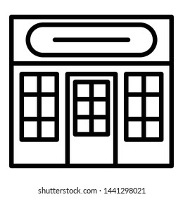 Storefront icon. Outline storefront vector icon for web design isolated on white background