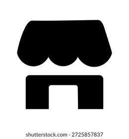 Storefront icon representing retail shop business location and commercial services