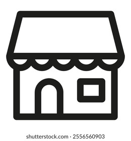 Storefront icon. Retail shop symbol. Business store graphic. Vector market emblem.