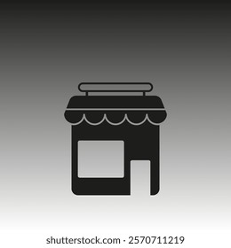 Storefront icon. Retail shop vector. Market symbol illustration. Commercial outline.