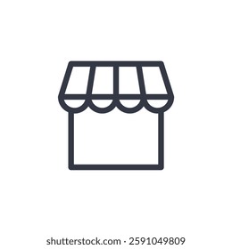 storefront icon symbol vector sign isolated on white background illustration for graphic and web design