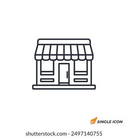 Storefront icon vector illustration. Storefront symbol isolated on white background