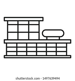 Storefront mall icon. Outline storefront mall vector icon for web design isolated on white background