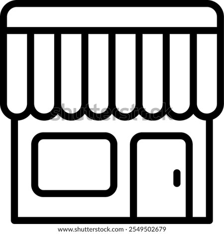 Storefront Outline Style Icon Design