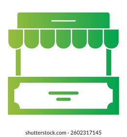 Storefront Shop Icon. Market, Retail, Small Business Concept. Illustration for Commerce Concept.