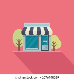 Storefront vector illustration in flat style