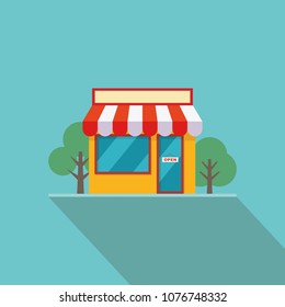 Storefront Vector Illustration Flat Style Stock Vector (Royalty Free ...