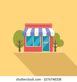 Storefront vector illustration in flat style