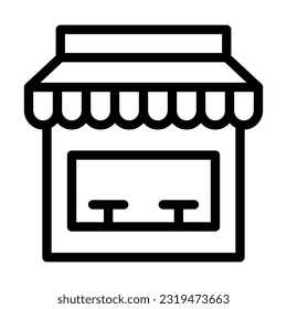 Storefront Vector Thick Line Icon For Personal And Commercial Use.
