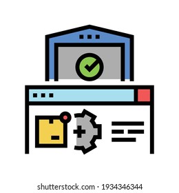 storehouse logistics process color icon vector. storehouse logistics process sign. isolated symbol illustration