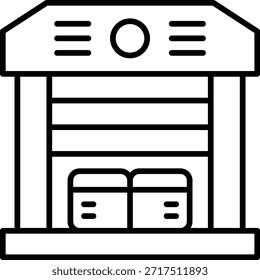 Icono de Vector de almacén. Se puede utilizar para aplicaciones de impresión, móviles y de Web.
