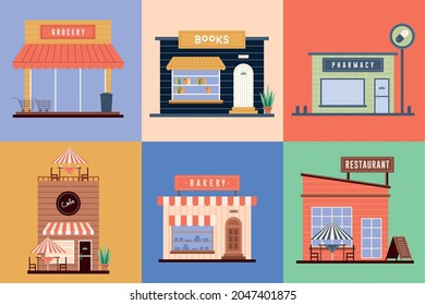 stores icon set in frames background