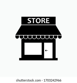 Stores Icon. Shop Symbol. Retail Sign. Market Illustration. E Commerce Label - Vector.