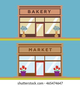 Stores and Shop Facades vector eps 10