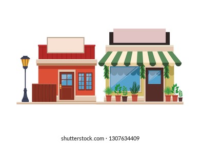 Stores Shopping Front Cartoon Stock Vector (Royalty Free) 1307634409 ...