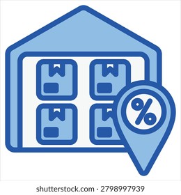 Storewide Single Blue White Icon