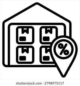 Storewide Single Icon Outline Black