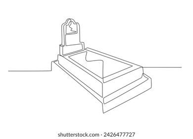 The storied tomb of a king. Burial one-line drawing