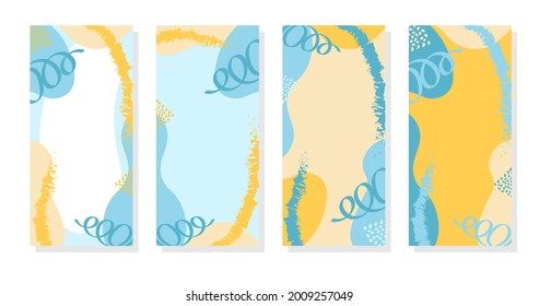 Stories Background Splash Colorful Pop art Memphis Pastel Trendy vector