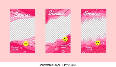 Stories banner design for social media promotions, bright color design template
