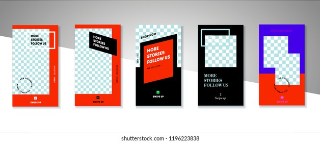 Stories lookbook fashion template illustration