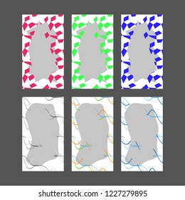 Stories multicolor template vector set illustration of decorations