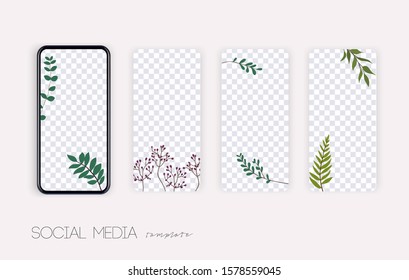 Stories Pack. Trendy editable template for social networks stories.