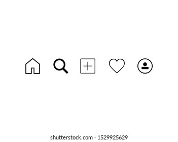 Stories set icons. Internet communication social media icons.