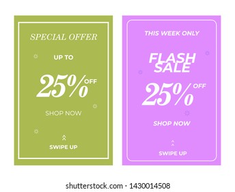 STORIES SOCIAL MEDIA FLASH SALE SUMMER SALE DISCOUNT TEMPLATE