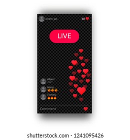 Stories. Streaming. Live video streaming on mobile phone template