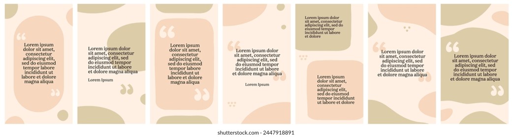 Stories template boho. Social media quote template.	
