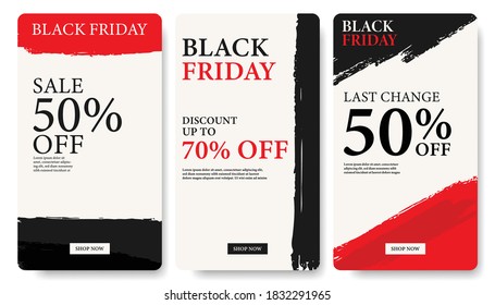 Stories template set for black friday.