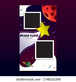 Stories Template Space Modern Vector
