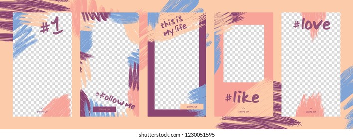 Stories template. Streaming. Love. Like. Follow me.