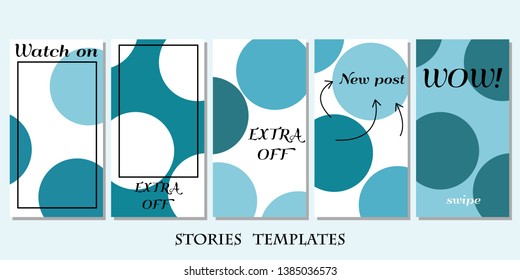 Stories template. Vector editable layout for social networks. Colorful print. Design for social media - Flat vector illustration