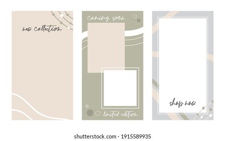 Stories Template, Winter Template, Instagram Stories Template, Social Media Post Template Vector Illustration Background