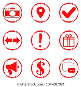 Stories user button, symbol, sign logo. Social media user icon. Web and internet, home and search, folder and print, arrows and recycling, web vector icons set. solid vector ixon set