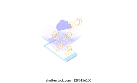 Storing, storing and exchanging data between different devices using a cloud service.