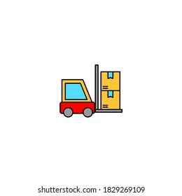 Storing icon. logistic and delivery icon. filled color icon. simple, flat, outline.