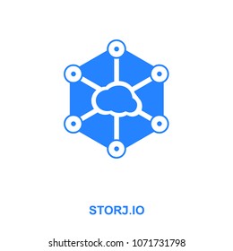 Storj Cryptocurrency Coin Sign